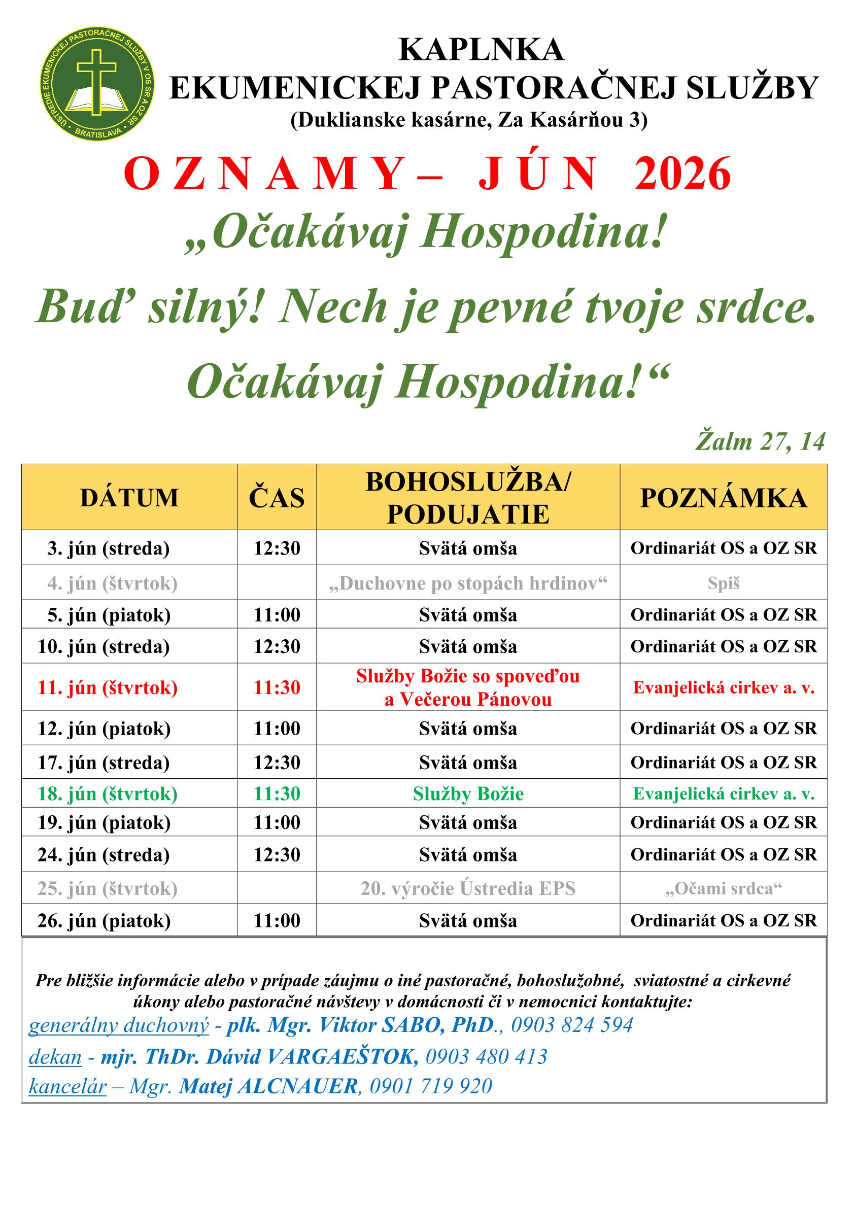 Oznamy kaplnka DUKA jún 2026-1