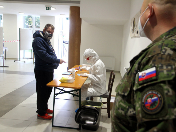 odberové miesto za prítomnosti profesionálneho vojaka