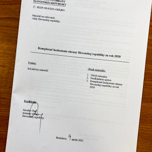 Komplexné hodnotenie obrany SR za rok 2020 na vláde (1)