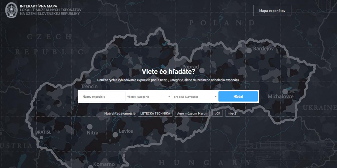 Interaktívna mapa VHÚ
