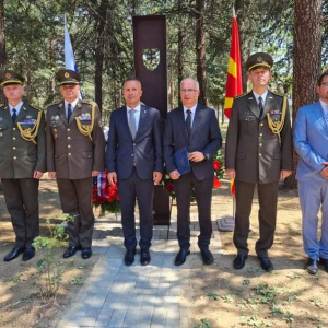 Odhalenie pamätnej tabule pplk. Ľ. Orsagovi v Severnom Macedónsku (1)