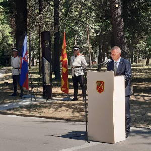 Odhalenie pamätnej tabule pplk. Ľ. Orsagovi v Severnom Macedónsku (2)