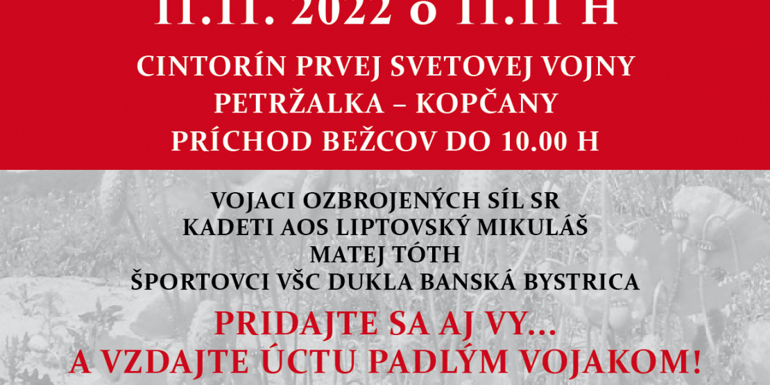 Beh na počesť vojnových veteránov - plagát