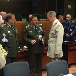 Náčelník generálneho štábu generálporučík Daniel Zmeko na rokovaní Vojenského výboru EÚ v Bruseli 